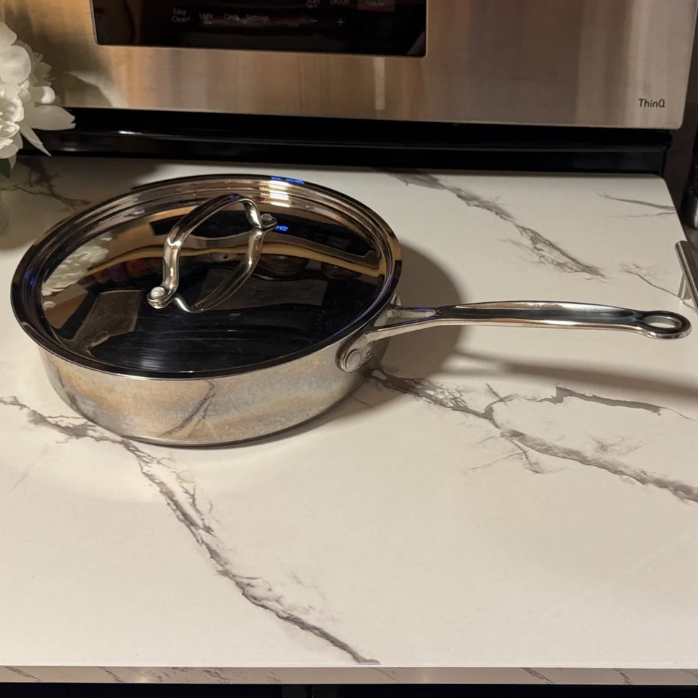 Cuisinart Stainless Steel Saute pan with Lid - Silver 3qt